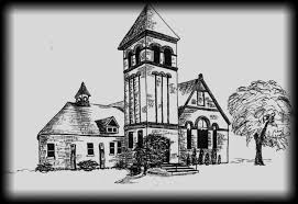Drawing of Prescott church